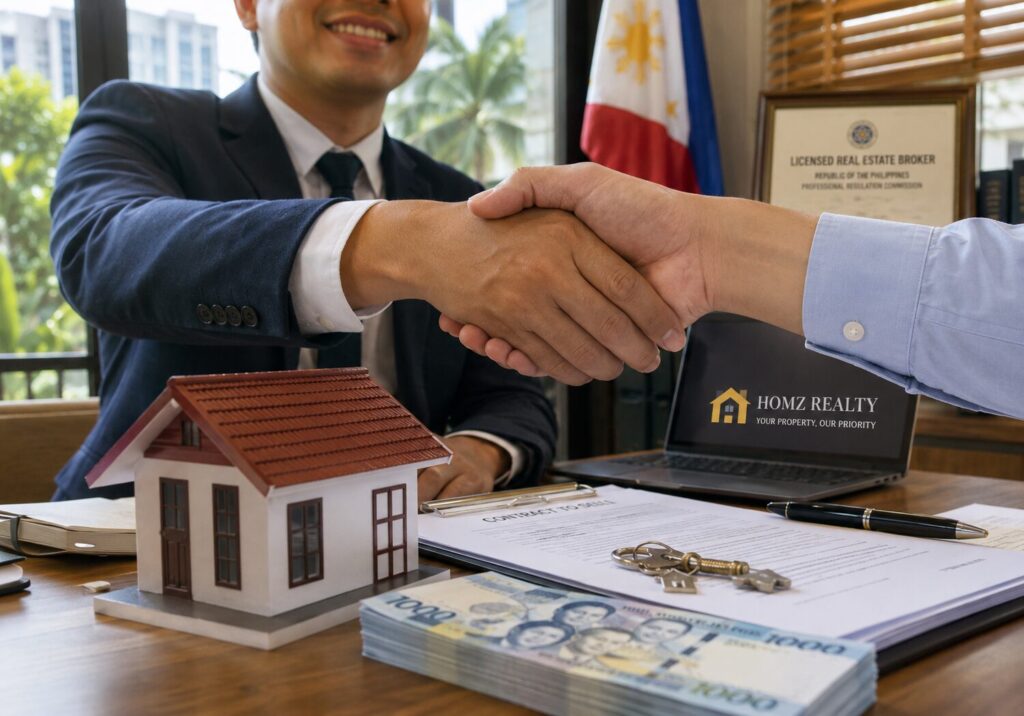 Licensed Real Estate Broker Philippines assisting a property buyer